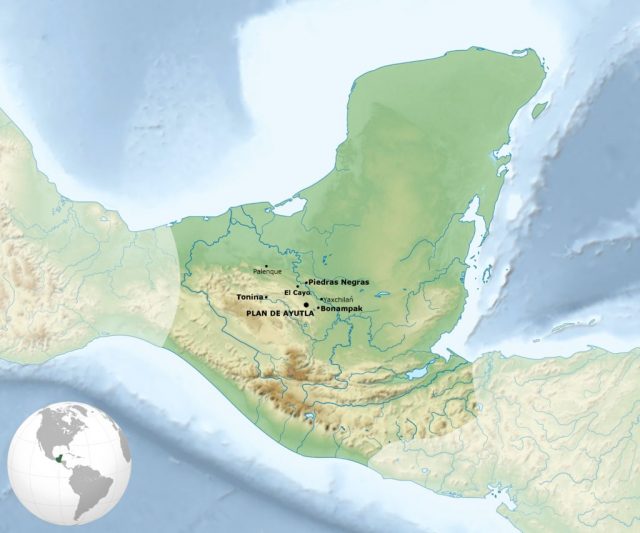 Ancient Maya map