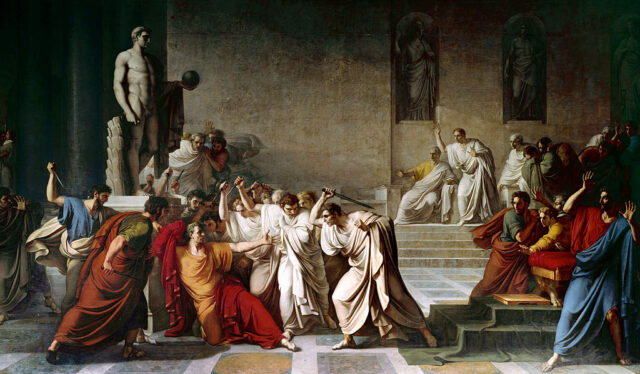 Painting of the death of Caesar