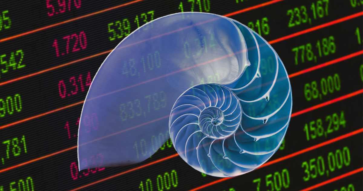 Fibonacci spiral on the stock market.