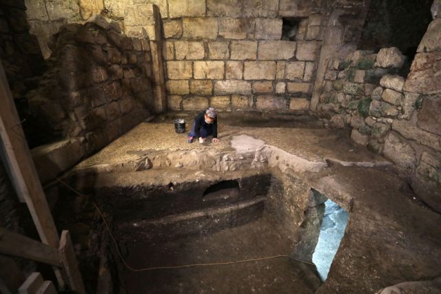 underground chamber western wall