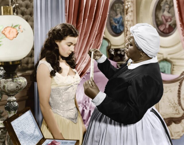 Vivien Leigh and Hattie McDaniel as Scarlett O'Hara and Mammy in 'Gone with the Wind'