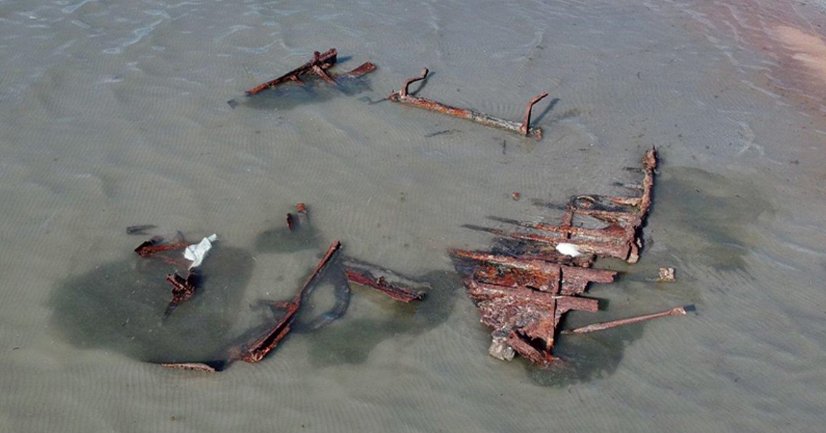 The shipwreck found on the Great Salt Lake. (Great Salt Lake State Park & Marina)