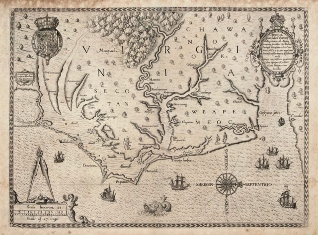 early map of Virginia