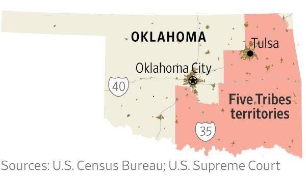 Oklahoma tribal map