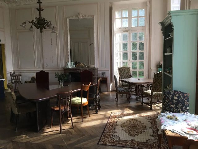 French castle hotel dining room