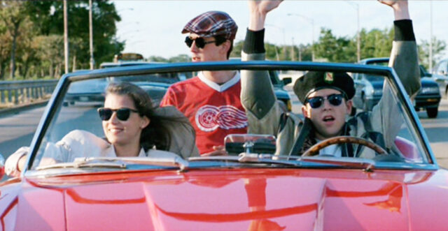 Mia Sara as Sloane Peterson, Alan Ruck as Cameron Frye and Matthew Broderick as Ferris Bueller.  (Photo Credit: CBS via Getty Images)