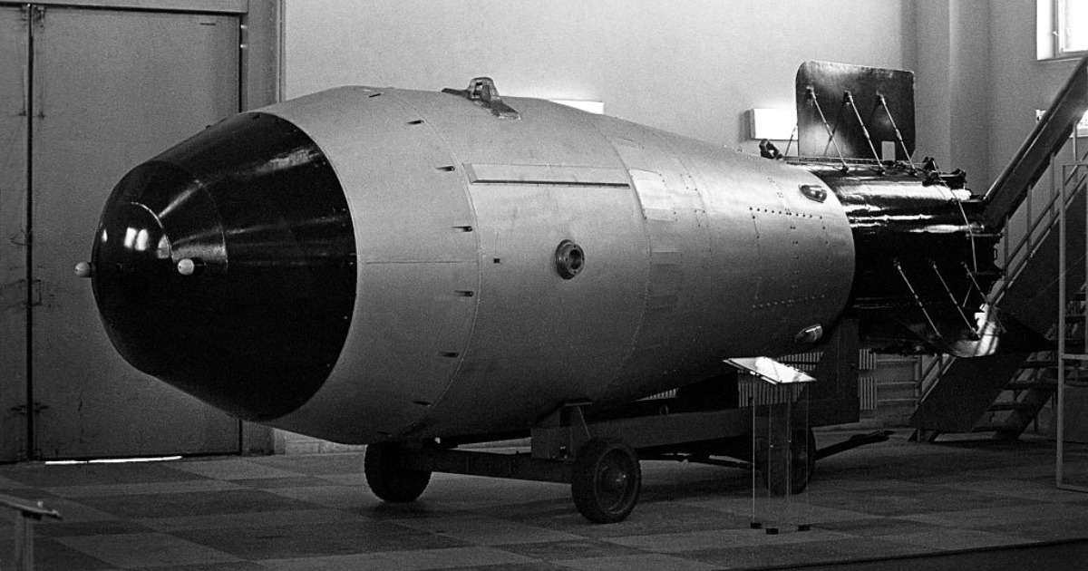 The Tsar Bomba, the largest and most powerful nuclear weapon ever detonated in history. Photo: ITAR-TASS / Roman Yarovitsin  / Getty Images
