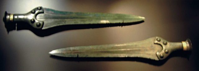 The swords found with the disk Author: Dbachmann CC BY-SA 3.0