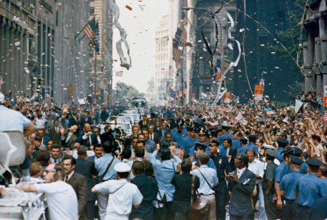 Ticker tape parade for the Apollo 11 astronauts