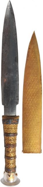Tutankhamun’s iron dagger and gold sheath discovered with his mummified corpse