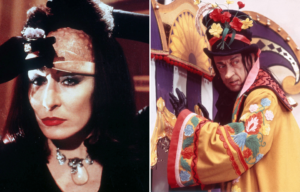 Anjelica Huston as the Grand High Witch in 'The Witches' + Robert Helpmann as the Child Catcher in 'Chitty Chitty Bang Bang'