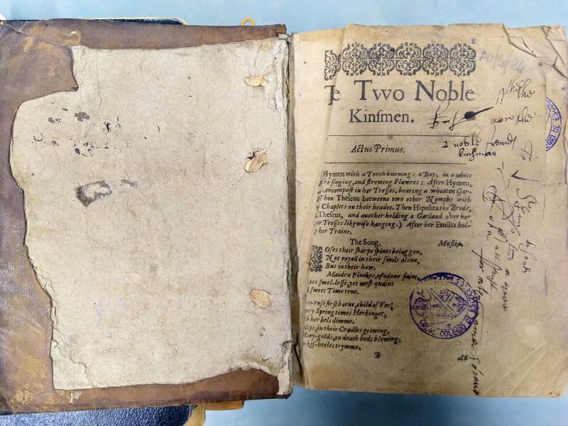 This book, printed in 1634, contains what may be the first Shakespeare play to reach Spain. Credit: John Stone
