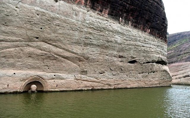 The statue was submerged in 1960 when the Hongmen reservoir was built. Credit: CNN