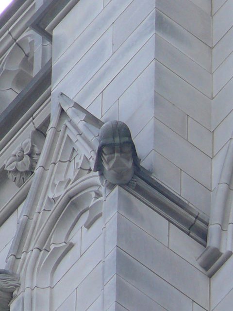 The Darth Vader Grotesque sculpted into the Washington National Cathedral