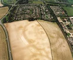 Mount Pleasant Henge crop marks. Credit English Heritage