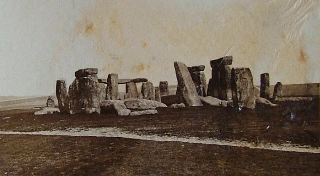 An early photograph of Stonehenge taken July 1877