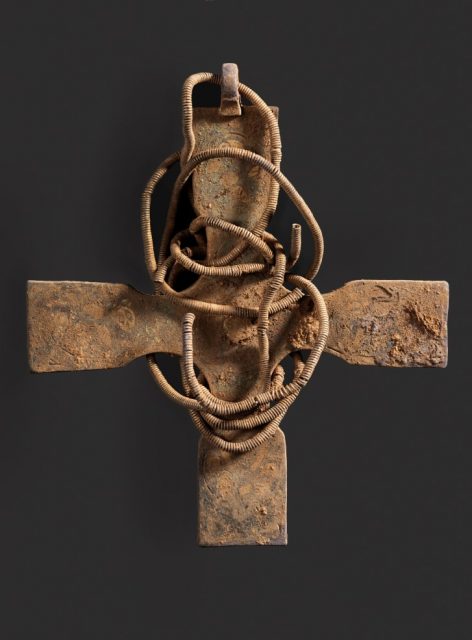 The cross before it was cleaned. Credit: National Museums Scotland