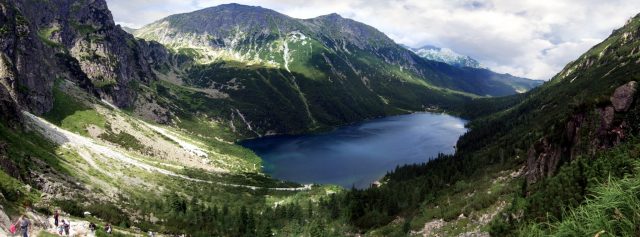 Morskie Oko in the heart of a mountain range 