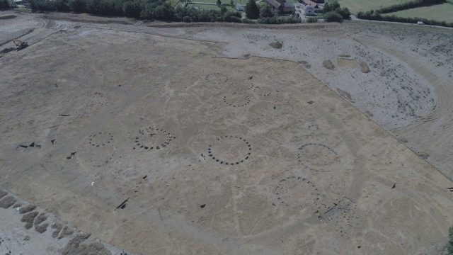 The four-hectare (10-acre) site had been little disturbed in the centuries since the Iron Age settlement was abandoned. Credit: OXFORD ARCHAEOLOGY EAST