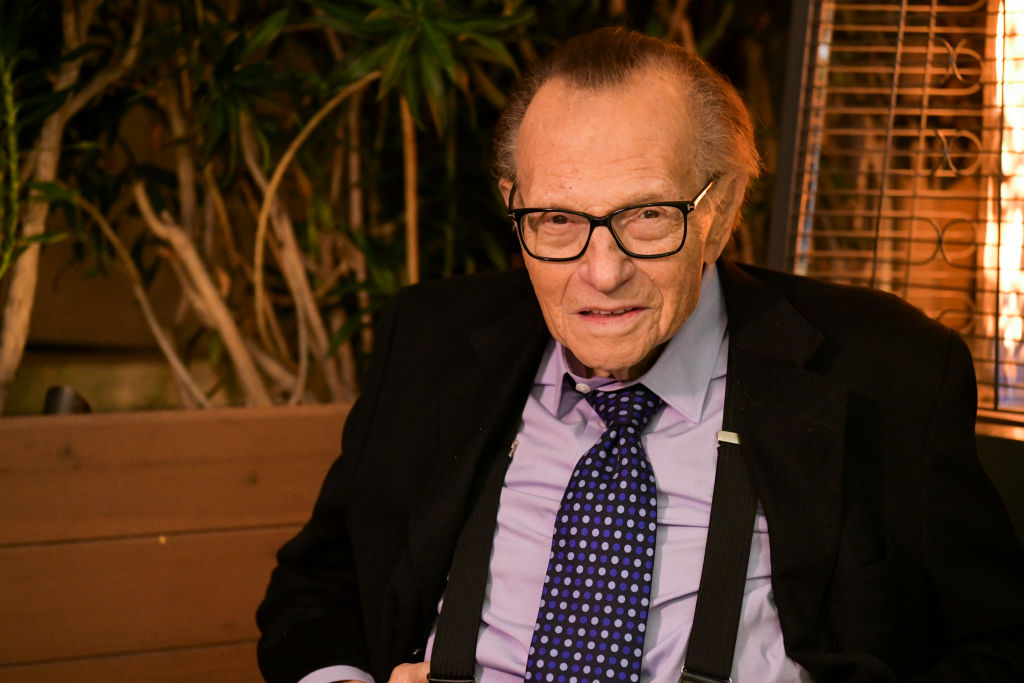 BEVERLY HILLS, CALIFORNIA - NOVEMBER 25: Larry King poses for portrait as the Friars Club and Crescent Hotel honor him for his 86th birthday at Crescent Hotel on November 25, 2019 in Beverly Hills, California. (Photo by Rodin Eckenroth/Getty Images)
