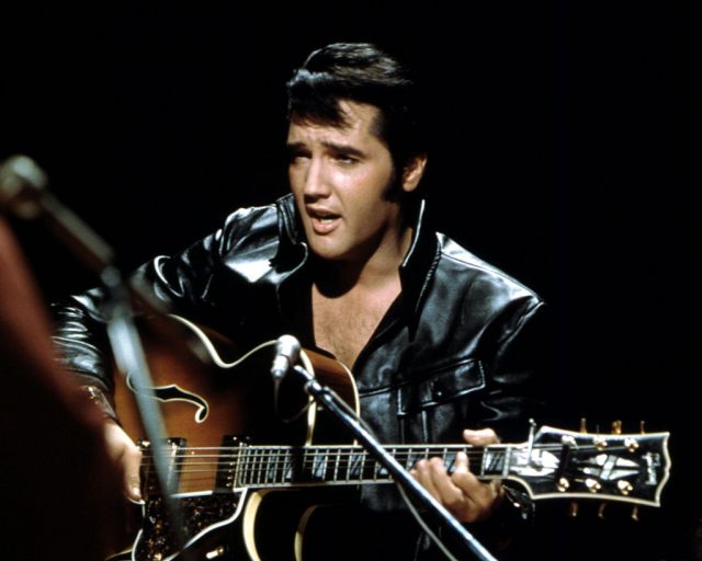 BURBANK, CA – JUNE 27: Rock and roll musician Elvis Presley performing on the Elvis comeback TV special on June 27, 1968. (Photo by Michael Ochs Archives/Getty Images)
