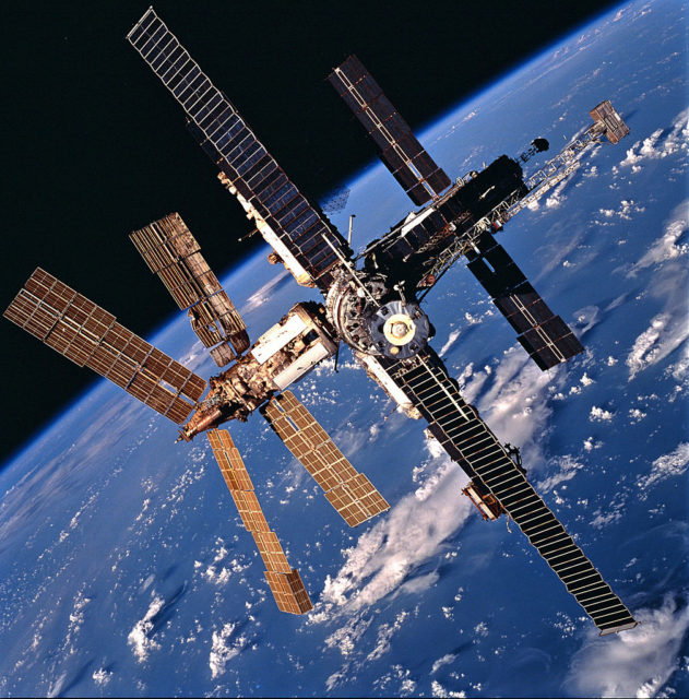Mir space station in orbit