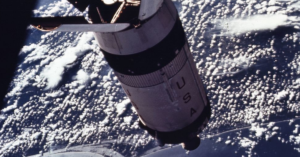 1967: Stage 2 of Saturn V rocket falls away after burning out