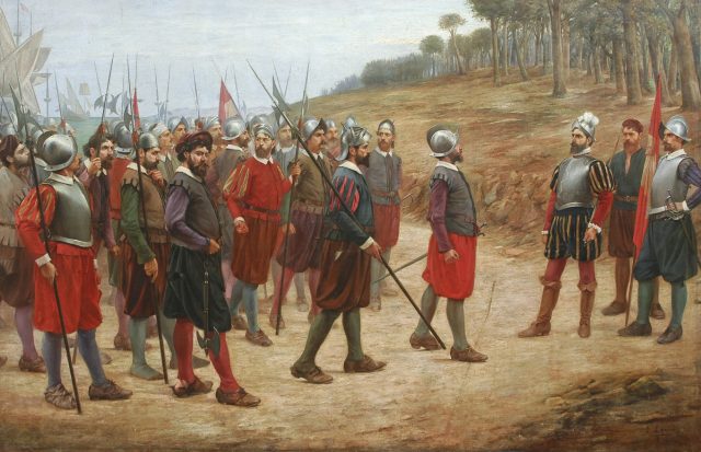 A group of 16th century conquistadors that participated in the Spanish conquest