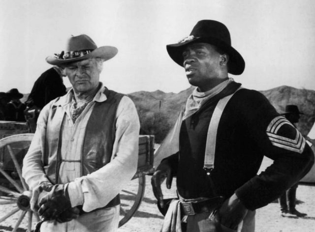 Kotto acting alongside Leif Erickson in the television series The High Chaparral in 1968