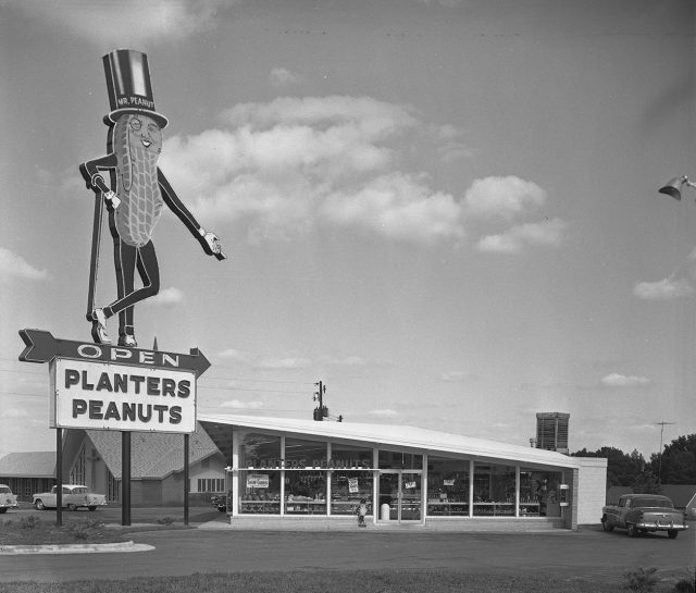 Planters Peanut store in Raleigh, North Carolina, 1950s
