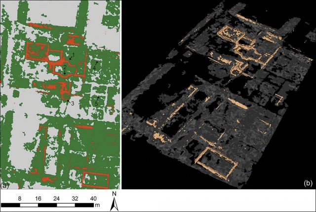 The individual layers from each GPR pass were combined and created into a 3D image. Image credit – L. Verdonck