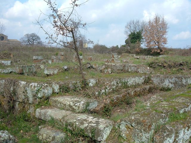 The remains of this theatre were excavated in 1829, almost 200 years before work started with modern day ground penetrating radar. Image credit – Croberto68 CC BY-SA 3.0