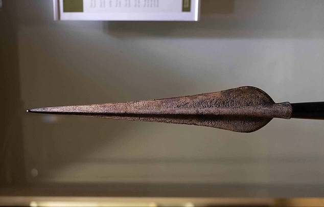The spearhead itself, dating from the Late Bronze Age. Image Credit - Jersey Heritage