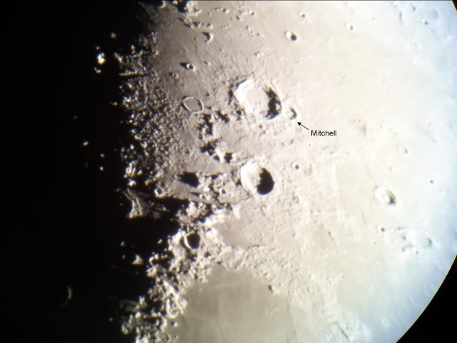 A crater named after Maria Mitchell on the moon