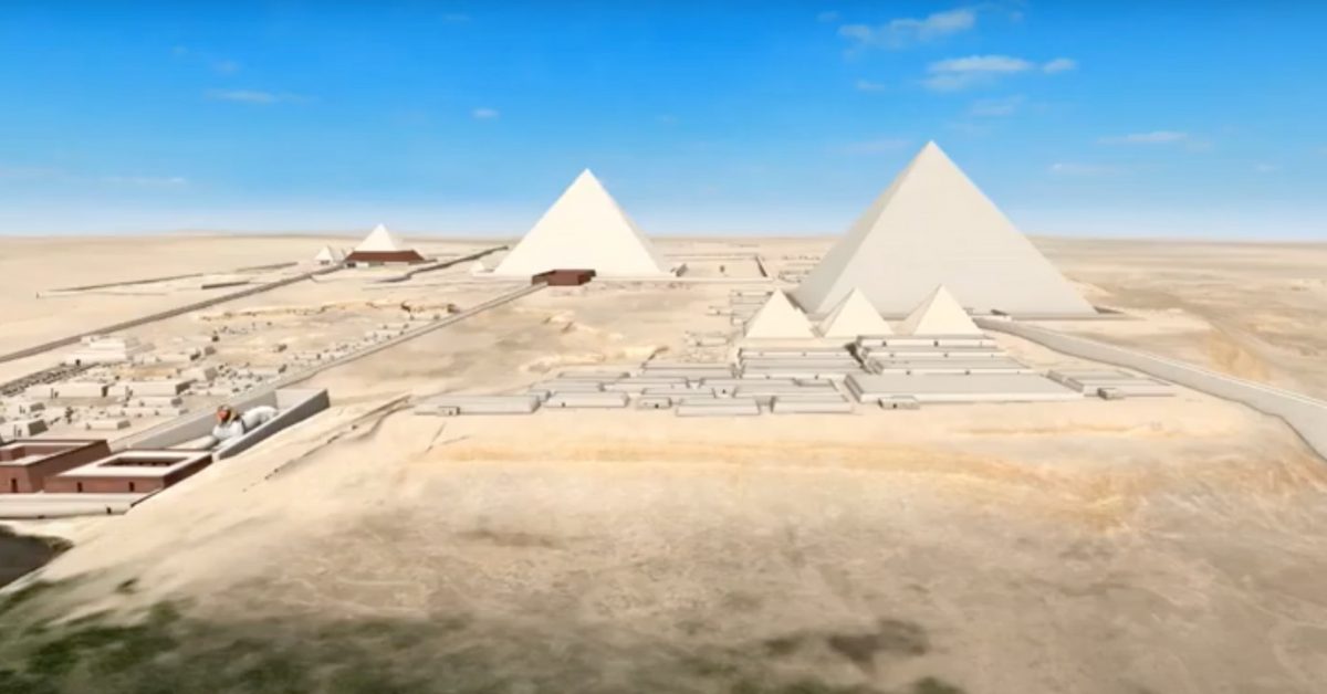 3d reconstruction of the pyramids. (Photo Credit: Digital Giza Project)