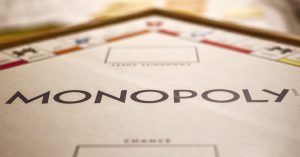 close-up of monopoly board
