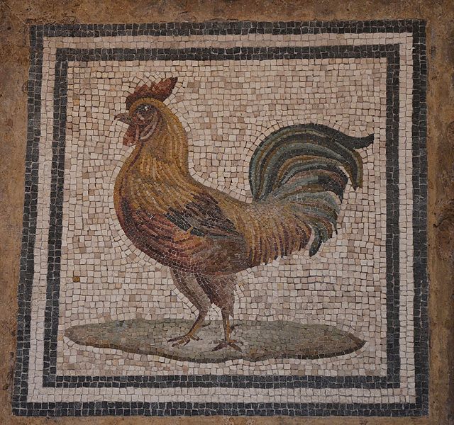 Mosaic Rooster from Ancient Rome
