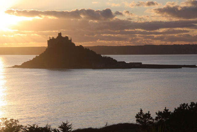 St Michael's Mount at sunset