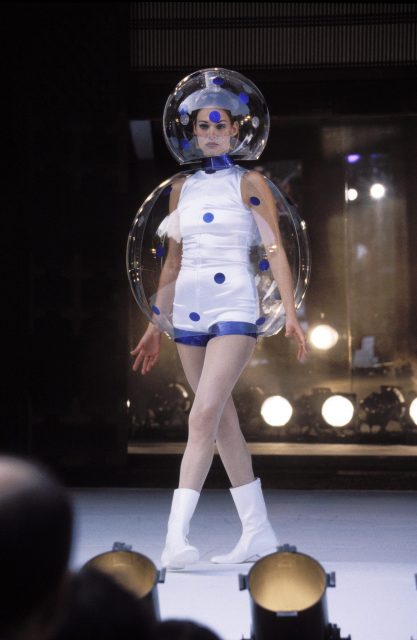 Model wearing a design by Andre Courreges 