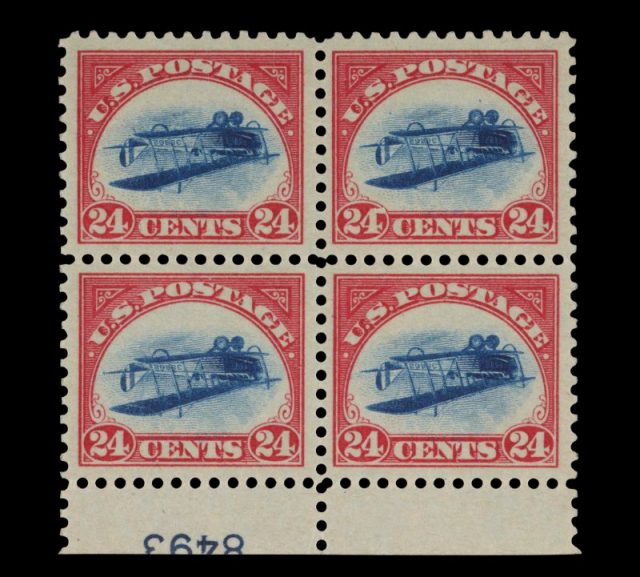 Inverted Jenny stamps