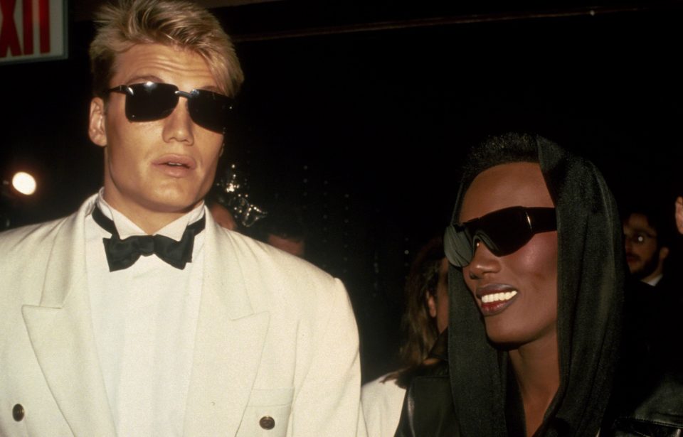 Dolph Lundgren and Grace Jones, ca. 1985. (Photo Credit: Robin Platzer/IMAGES/Getty Images)