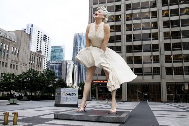 Forever Marilyn statue on display in Chicago