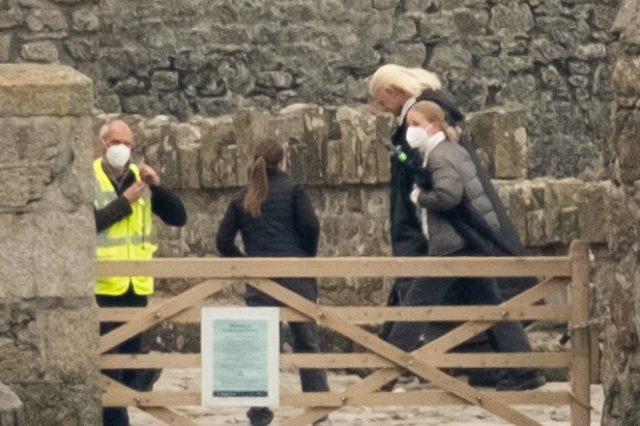 Matt Smith seen in costume on the filmset for the new Game of Thrones prequel 'House of the Dragon' at St Michael's Mount on April 29, 2021 near Penzance, Cornwall, England.