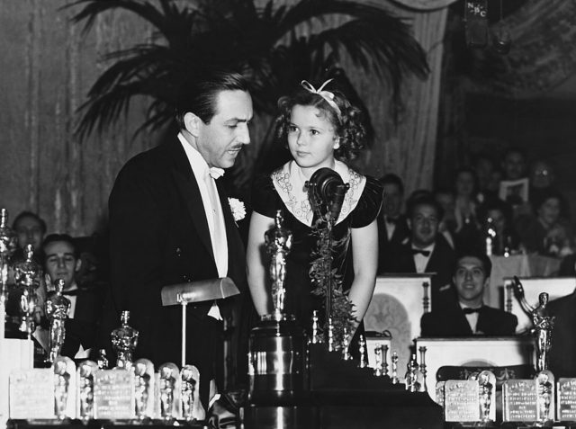 Shirley Temple and Walt Disney at the Oscars