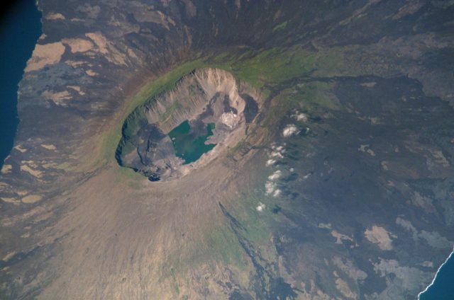 La Cumbre volcano on Fernandina Island.