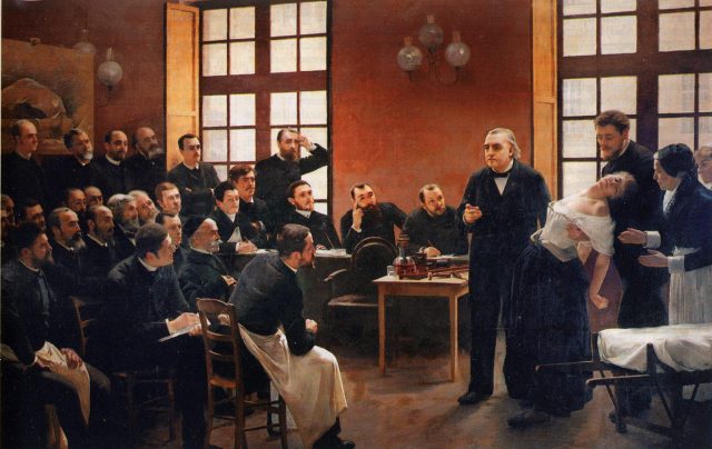 André Brouillet's painting "A Clinical Lesson at the Salpêtrière" depicting Marie Wittman's treatment