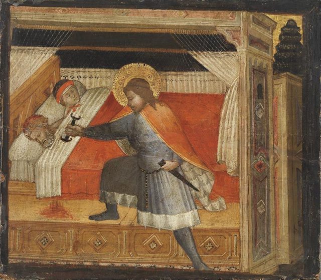 Julian the Hospitaller, finding a strange couple in his bed