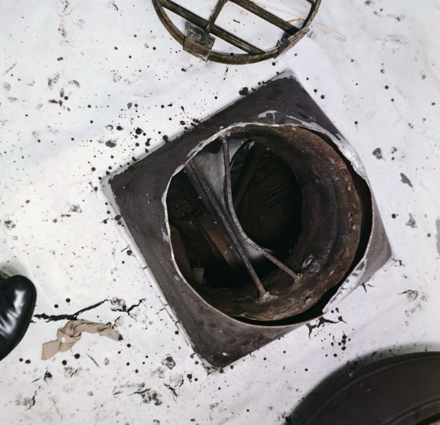 Alcatraz prison rooftop vent with its top removed