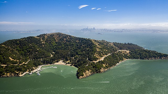 Aerial view of Angel Island