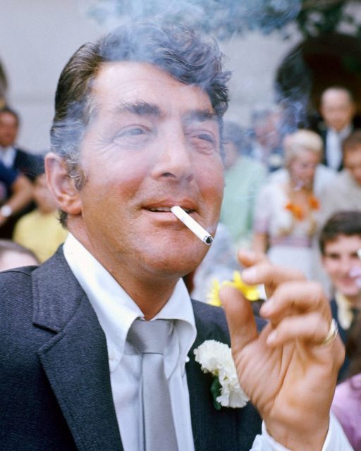 Dean Martin smoking a cigarette
